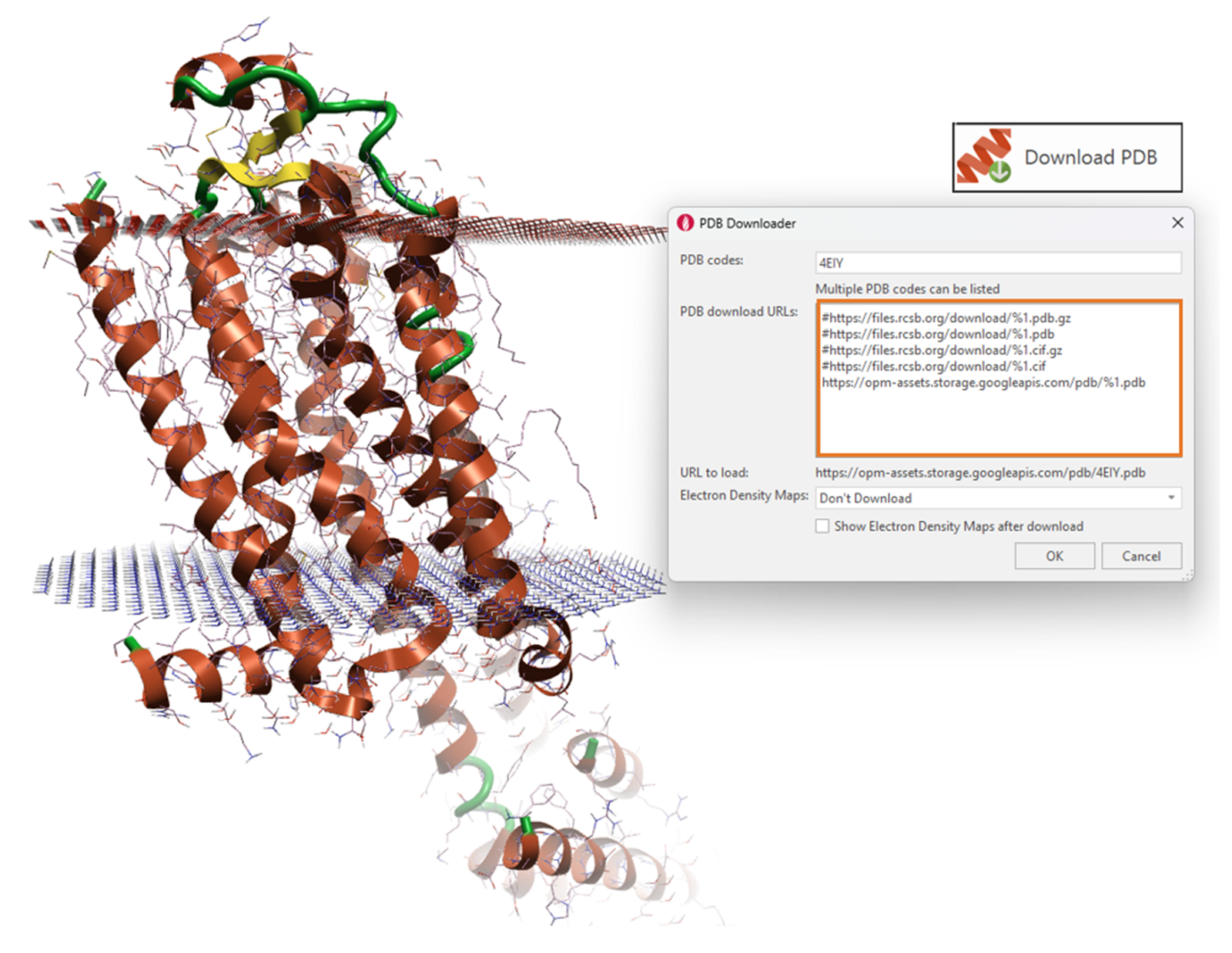 Figure 2 downloading proteins in correct orientation
